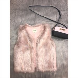 Blush Pink Faux Fur Vest